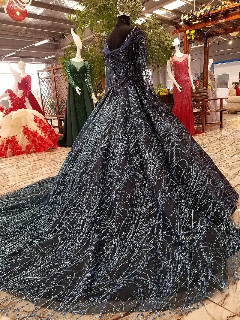 Вечерние платья элегантные длинные вечерние 2018 черное кружевное платье для