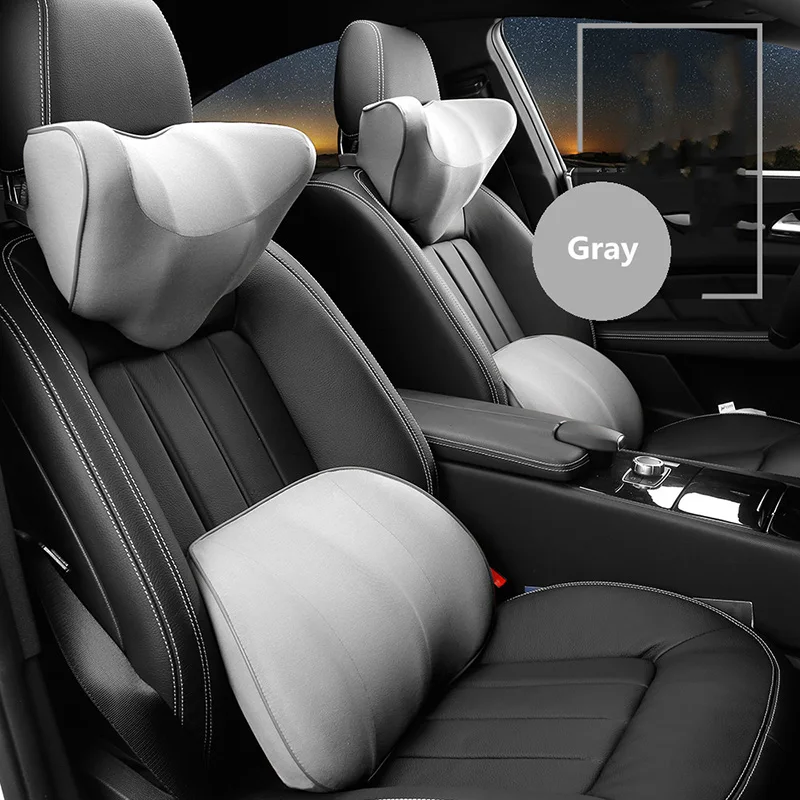Новый дизайн подголовник для автомобиля подушка шеи наборы пены памяти чистый
