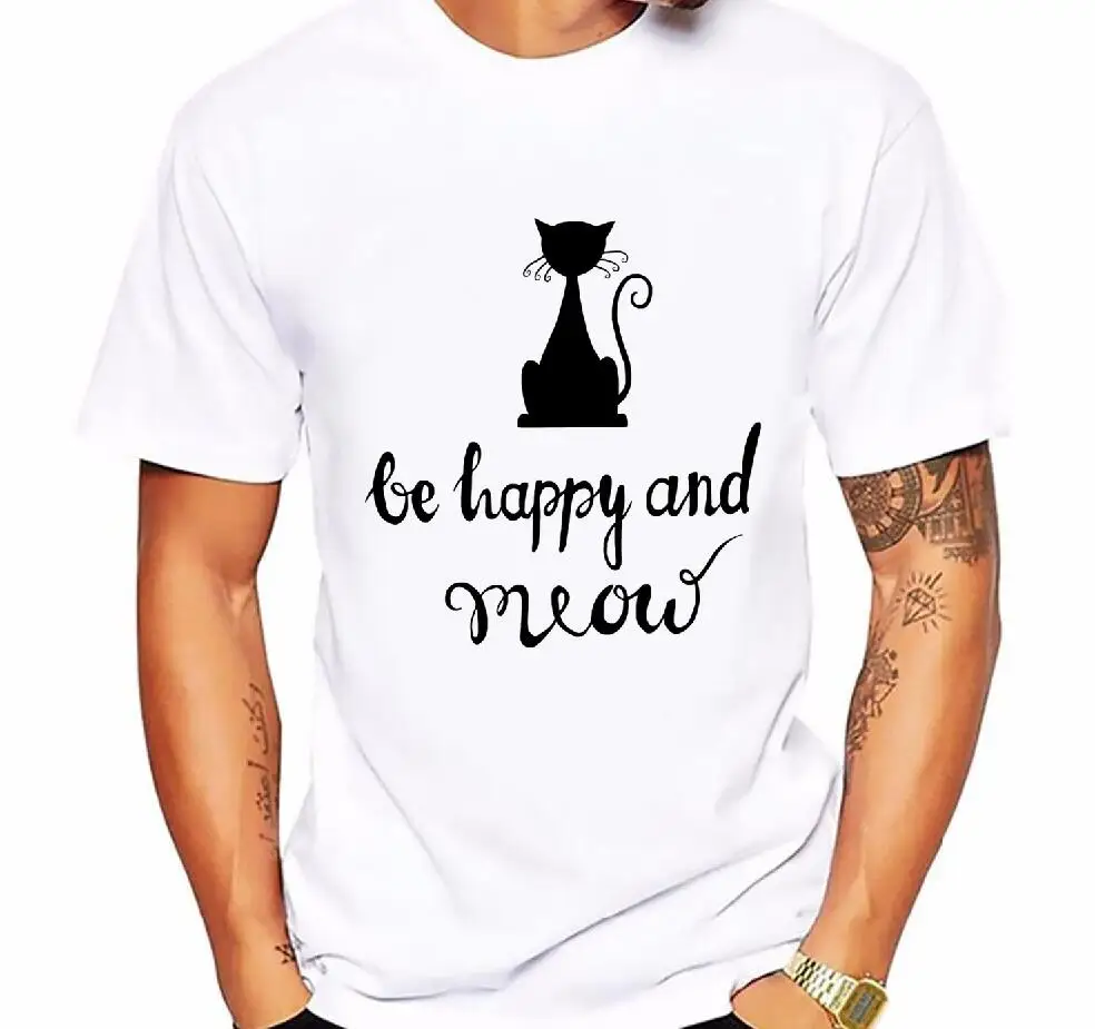 Летняя забавная футболка с короткими рукавами изображением кота в кармане