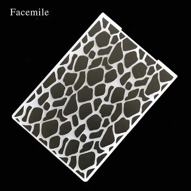 leopard Facemile 1 шт. пластиковый с тиснением папка для подарка Скрапбукинг нерегулярные кирпичи Тип фотоальбом карта бумага ремесленный шаблон форма - Цвет: leopard