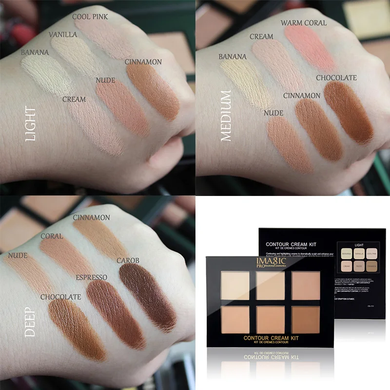 IMAGIC 6 цветов консилер крем контурная палитра комплект Professional Makeup Palatte праймер для
