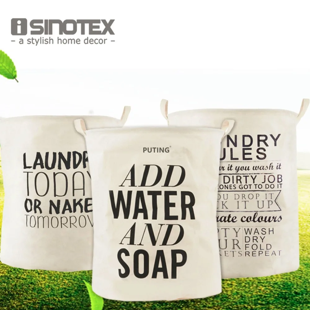 Складная корзина для белья из хлопка и льна 40 см * 50 см/15 7 ''* 19 6'' 1 шт./лот |