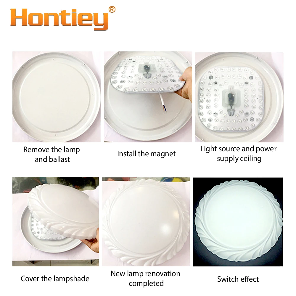 Светодиодный модуль Hontiey 220 В 12 Вт 18 24 SMD2835 Светодиодная панель для