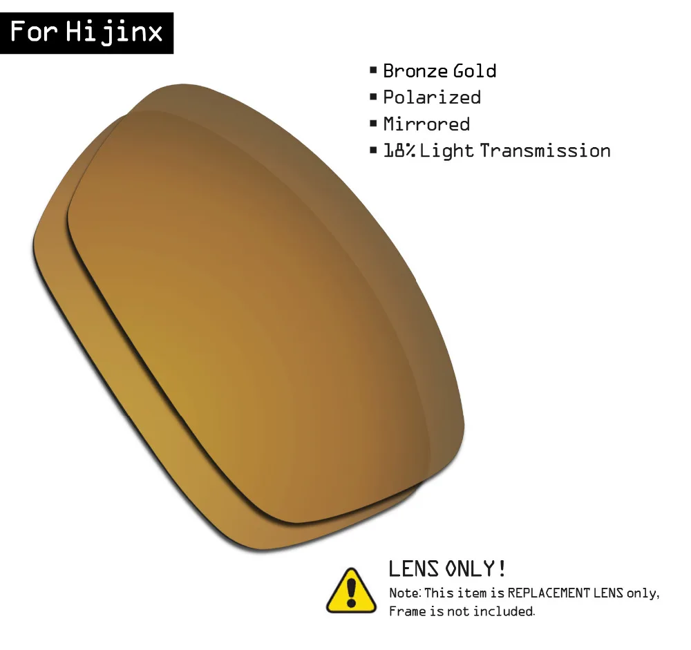 Сменные поляризационные линзы SmartVLT для солнцезащитных очков Oakley Hijinx, бронзовые, золотые