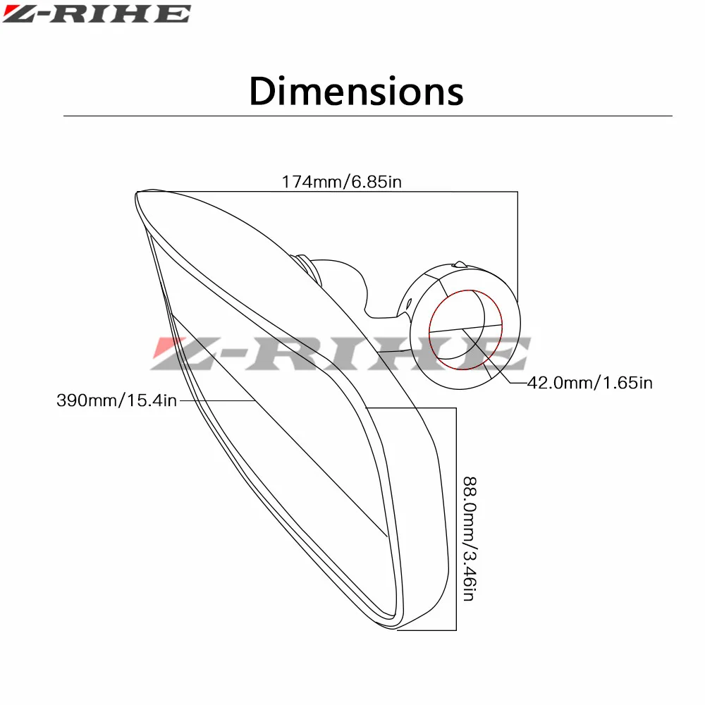 Регулируемое сверхмощное круглое Спортивное зеркало 1 75 дюйма для Polaris RZR XP1000 и XP4