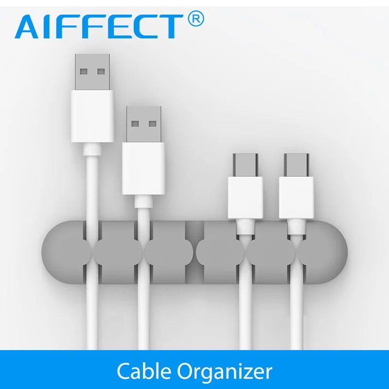 AIFFECT ЦВЕТНОЙ кабель для намотки провода Органайзер держатель наушников