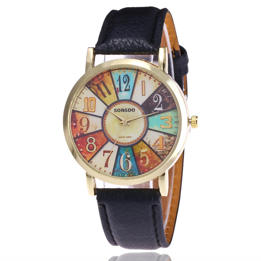 

Новинка 2019, женские часы, однотонный кожаный ремешок в стиле ретро, цифровой дисплей, модные уличные украшения