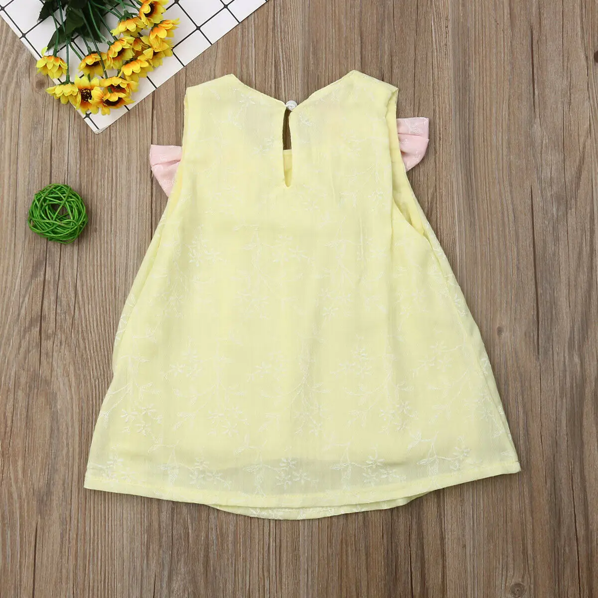 NEW Infant Baby Girl Cute Flower Linen Bow Sleeveless Princess Dress Sundress Ouifits Clothes 0-4T | Детская одежда и обувь