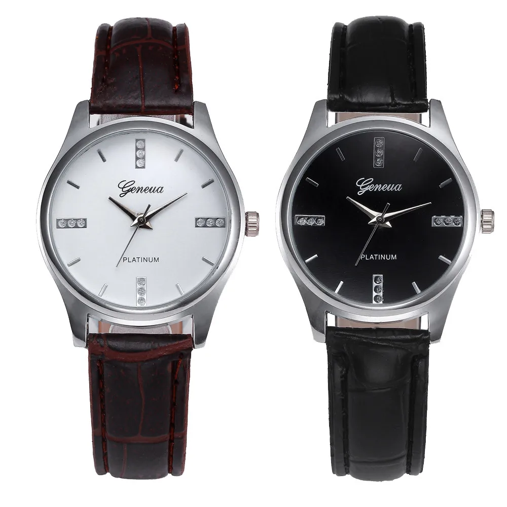 Reloj Горячие Новые Случайные Моды Женщин Кожаный Ремень Часы Из Нержавеющей Стали