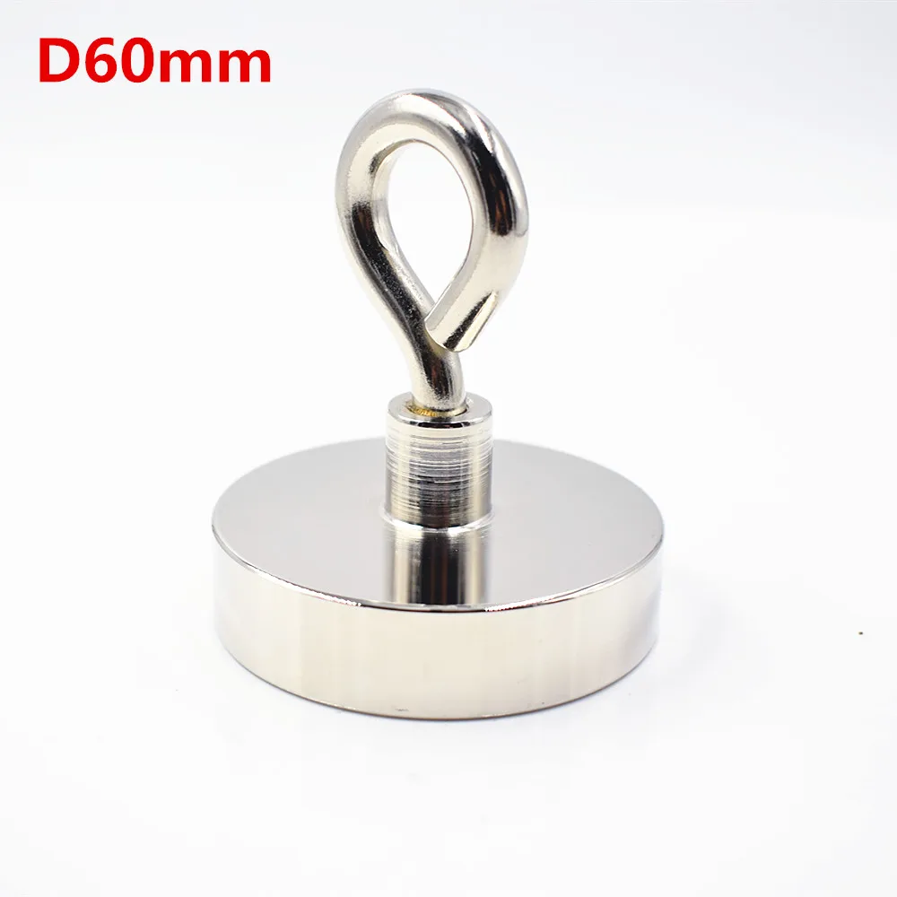 Мощный круглый неодимовый магнит D60 мм спасательный снаряжение для морской
