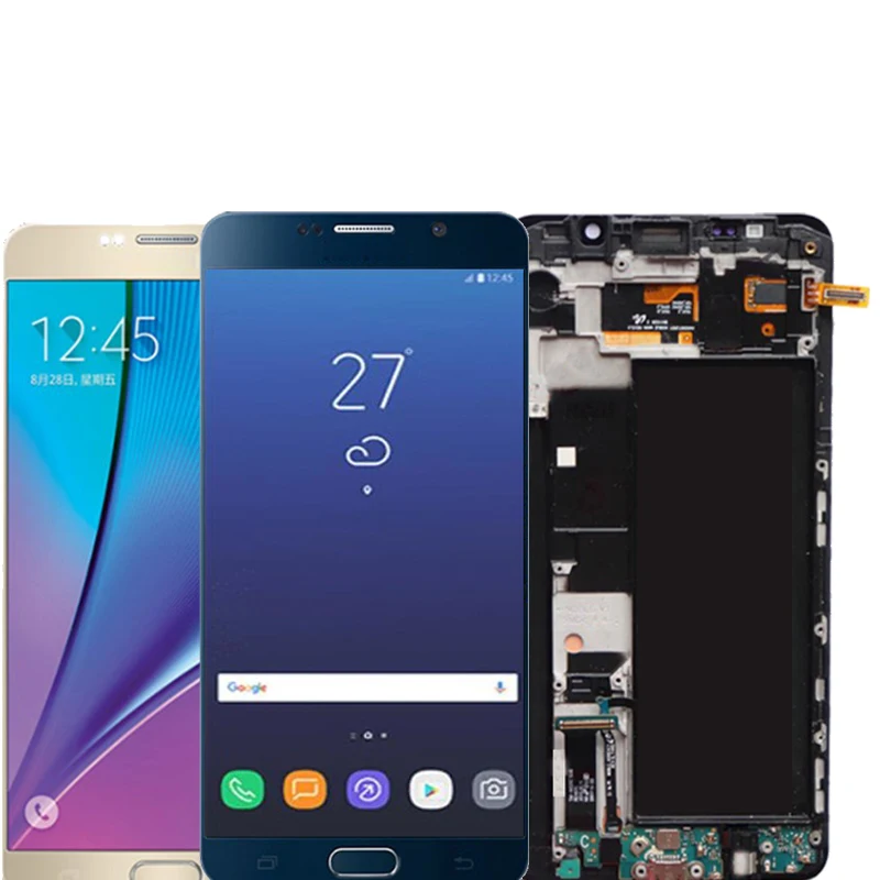 2560*1440 супер AMOLED lcd дисплей для SAMSUNG Galaxy Note 5 lcd N9200 N920F N920A N920T N920C N920V lcd сенсорный экран с рамкой
