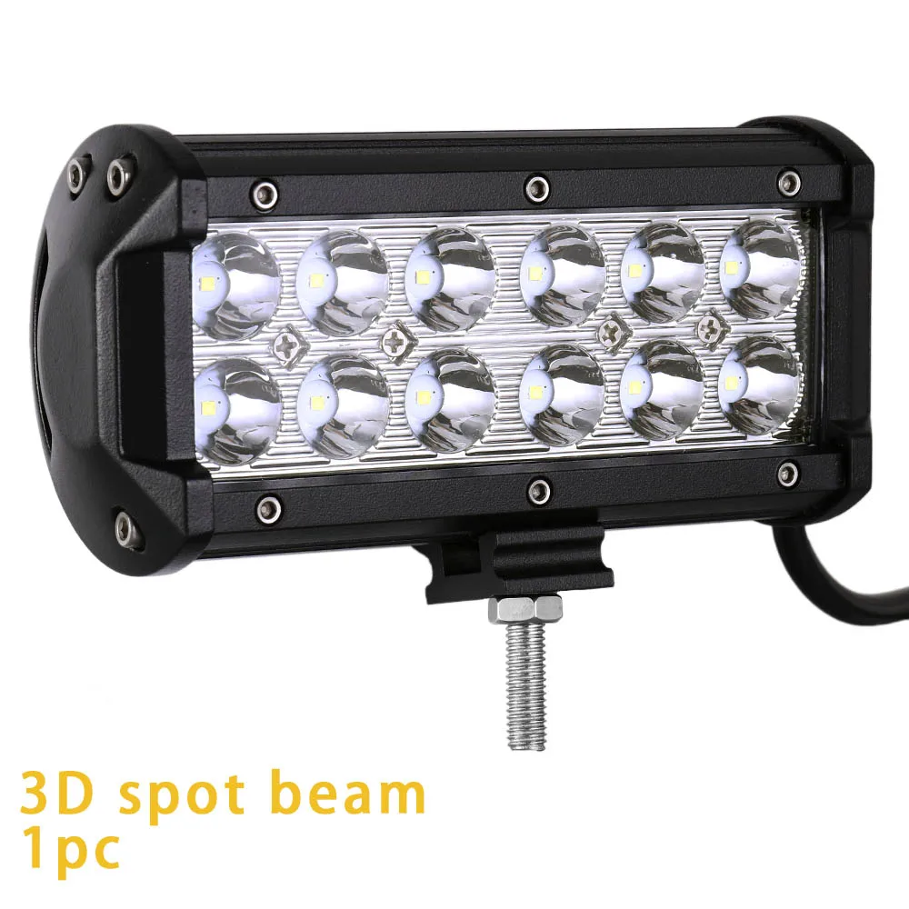 7 inch 36W Spot Светодиодный фонарь для внедорожника, 4WD, для грузовика, трактора, лодки, прицепа, 4x4, для внедорожника, квадроцикла, 12 В, 24 В, точечный прожектор, светодиодный светильник, светодиодный светильник - Цвет: 7 inch 36W Spot