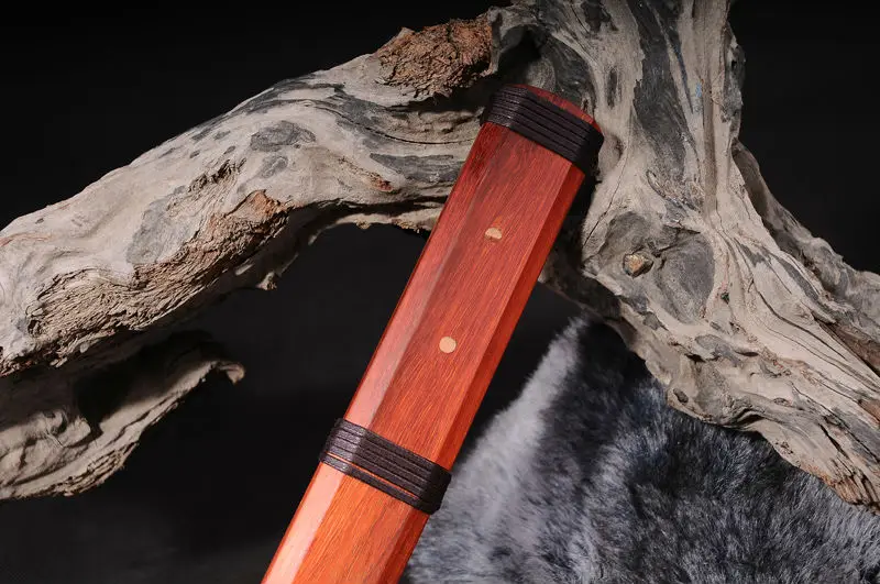 Китайский меч прямой династии Тан дамасский свернутый стальной японского