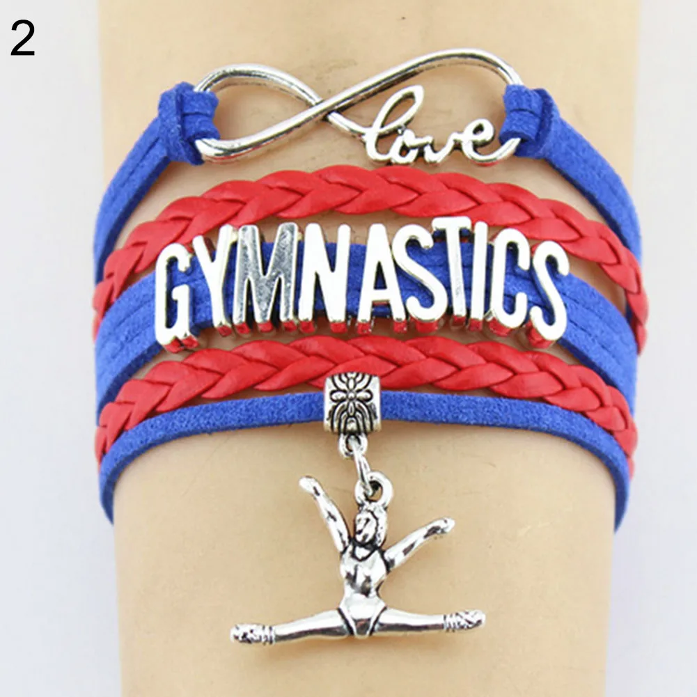 Унисекс Винтажный Браслет с надписью Gymnastics браслет подарок для гимнастического