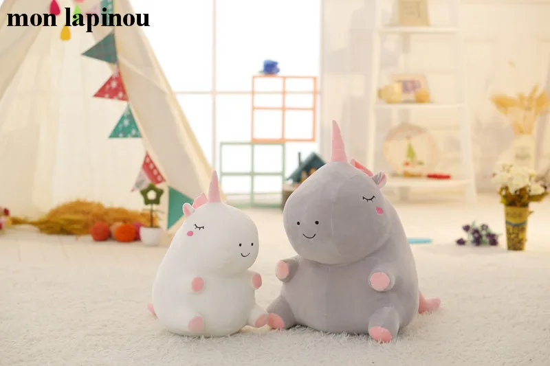 Милый Единорог, плюшевые игрушки, Круглый жир, мягкая кукла единорог, детские игрушки, подарок на Рождество, день рождения для детей