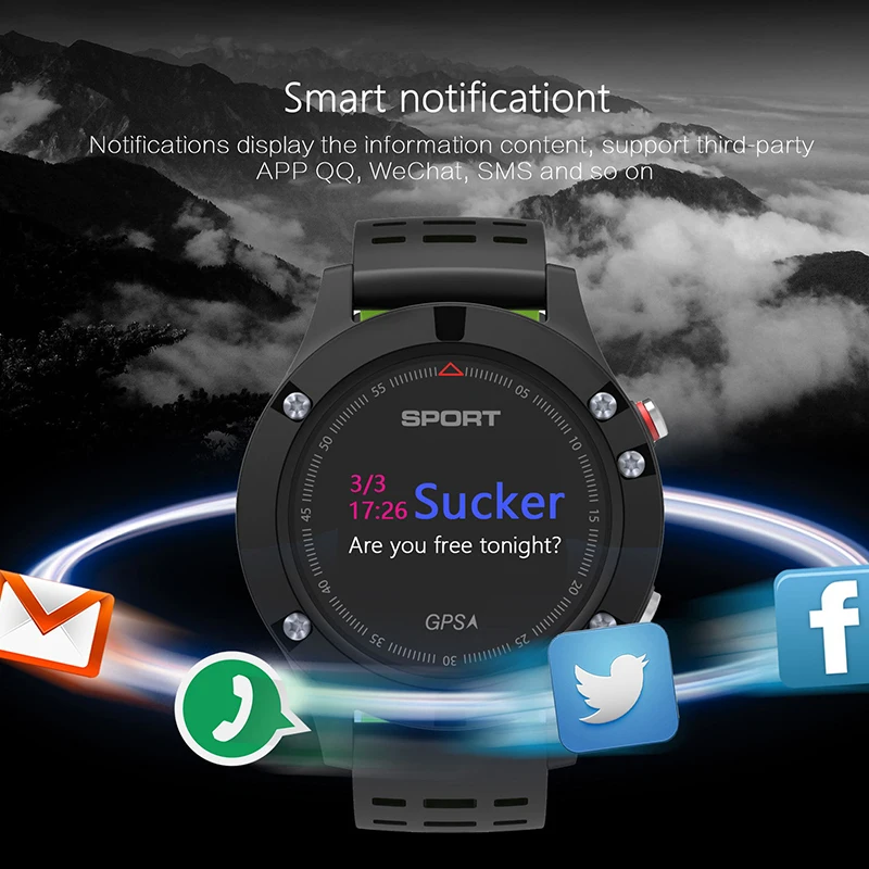 FocusSmart F5 спортивные умные часы gps кровяное давление пульсометр фитнес-трекер