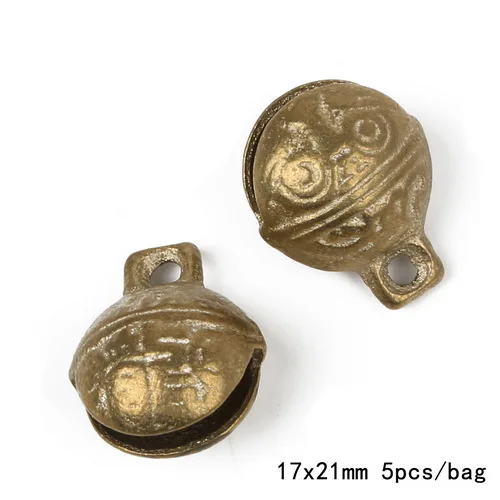 5pcs 17x21mm 1/2/3/5/7/8/15 шт./лот латунь Материал Китайский Удачи Колокольчики для изготовления браслета Ассорти браслет& браслет делая& Подвеска для домашних животных - Цвет: 5pcs 17x21mm