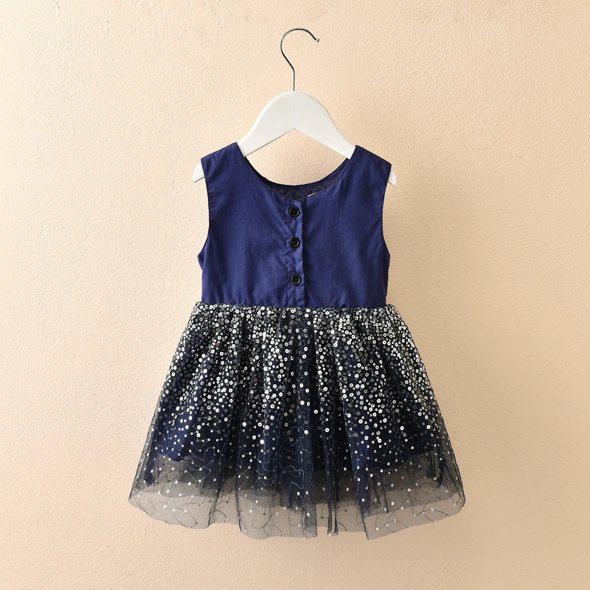 Hot Sale!summer Girls New Korean Dress Children's Mesh Beads Stitching Vest Princess Kids Sleeveless Evening Party | Детская одежда