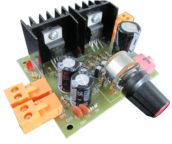 CLAITE DIY 2,0 двухканальный усилитель мощности комплект Электронная плата AC/DC модуль питания с корпусом DC 12 В