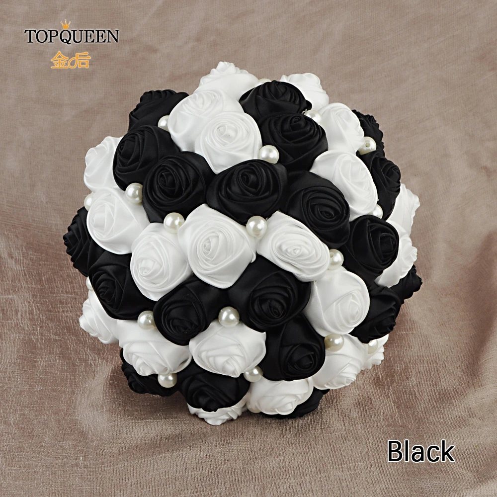TOPQUEEN F4 элегантный свадебный букет невесты шелковые розы цветы для свадьбы можно