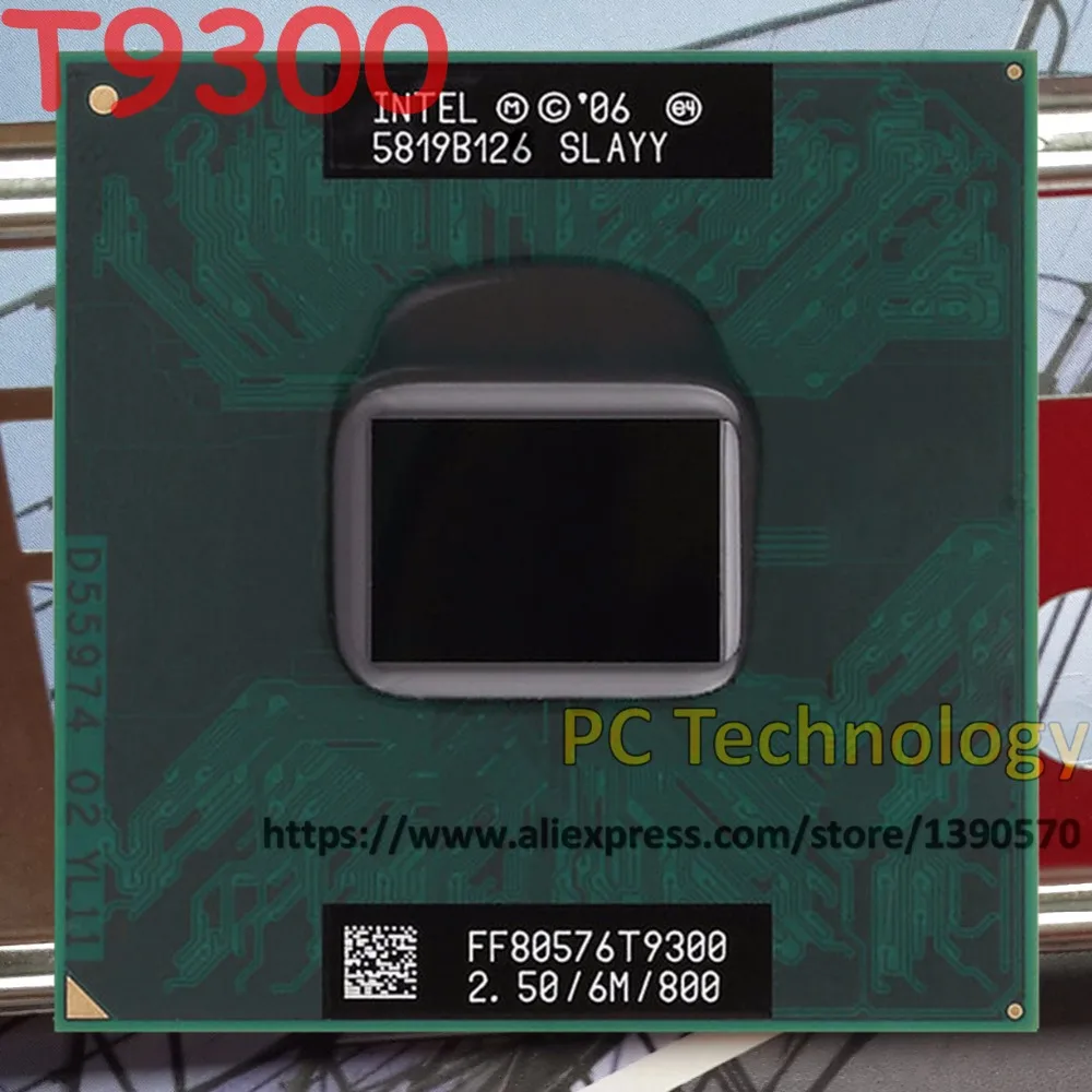Процессор Intel Core 2 Duo T9300 SLAYY SLAQG 5 ГГц 6 м 800 МГц Гнездо процессора P Бесплатная