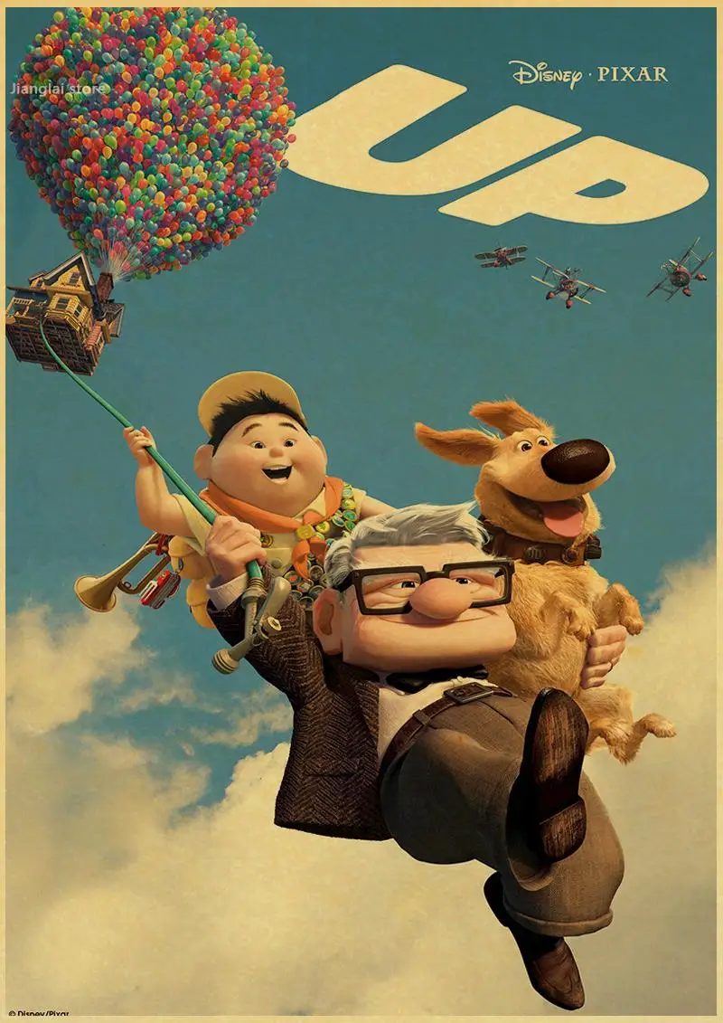 Up Peter Hans Docter Pixar домашний декор крафт-бумага фильм Ретро плакат рисунок ядро наклейки на стену