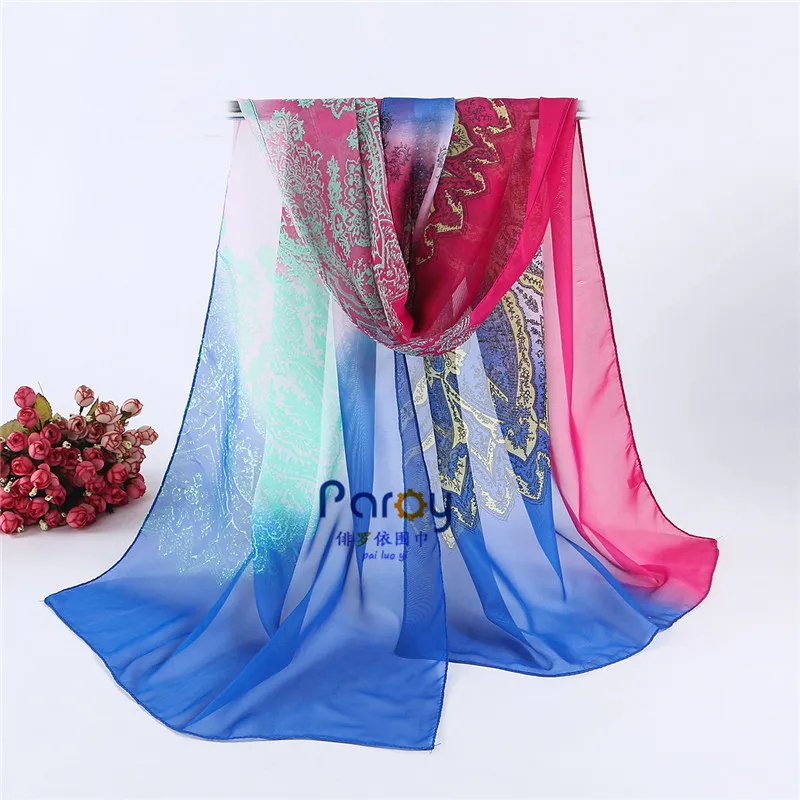 Бесплатная доставка Модный пляжный шарф шаль с принтом 50*160 см|Женские шарфы| |