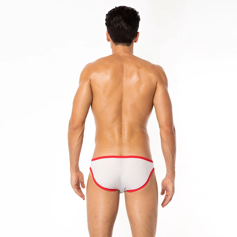 Супер тонкий прозрачный Блестящий шелк Cueca Gay Нижнее белье Мужские трусы Дешевое