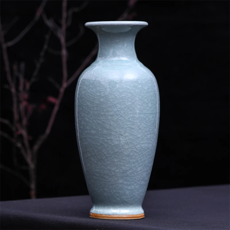 Фарфоровая Ваза с эффектом трещин и глазурью от Jun современные классические