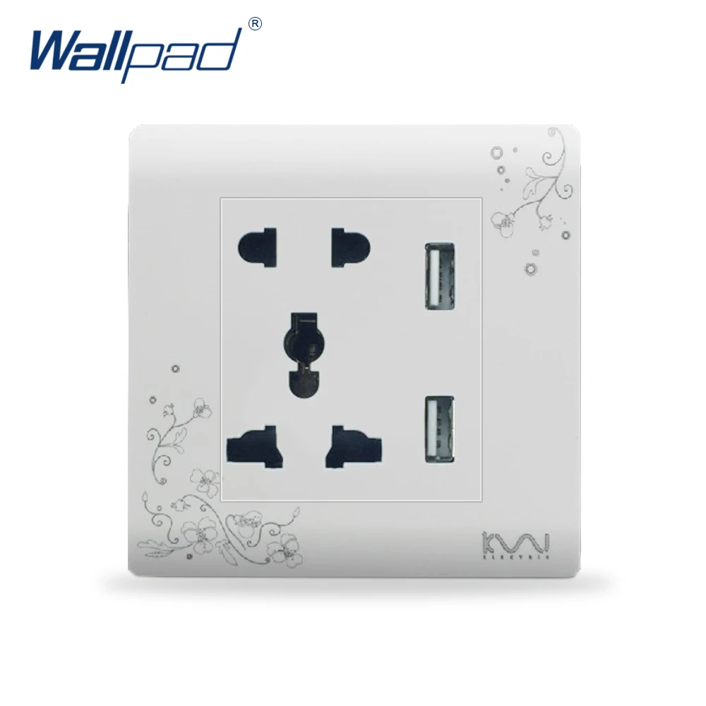 Usb 5 контактный Универсальный Мощность Розетка с в стене Wallpad стенная розетка