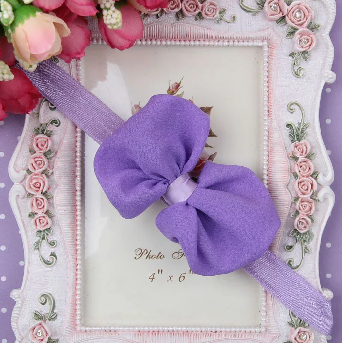 Yundfly 10pcs/lot 4&quot Kids Headband Chiffon Bowknot Baby Girls Headbands Solid Color Elastic Hair Band Headwear Accessories | Мать и