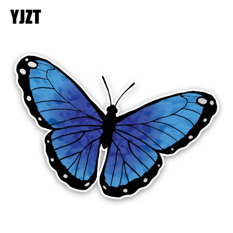 

YJZT 15.2CM10.8CM Interesting Lovely Butterfly Colored PVC Car Sticker Graphic Decoration C1-5084