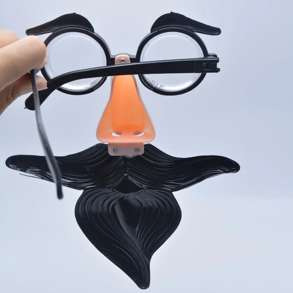 

Funny Halloween costume props, fake nose, eyebrows, moustache, 1 pack, disposable props, clown fancy dress, party favorite glass