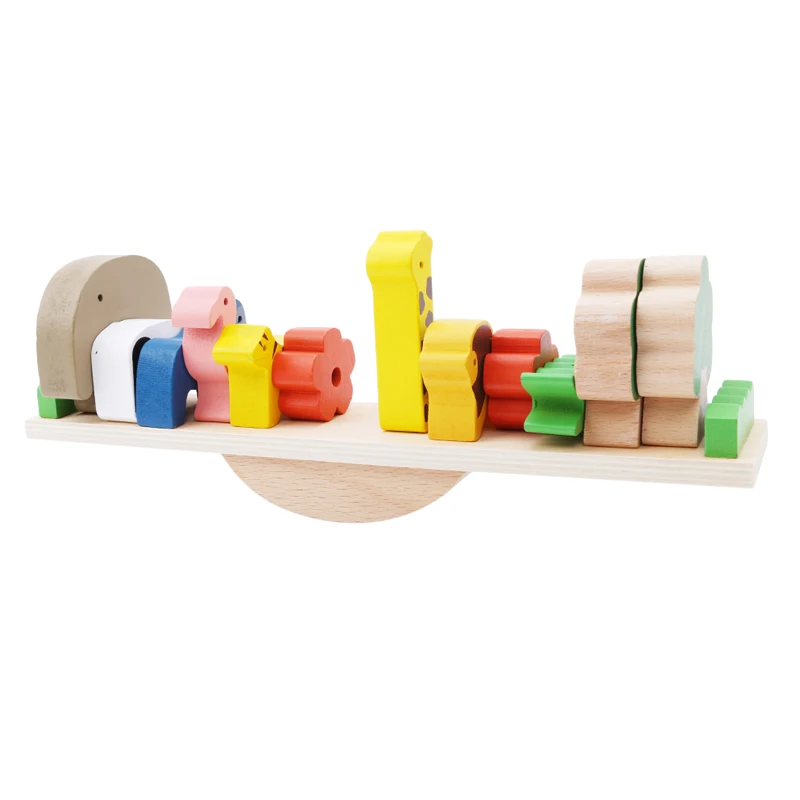 Деревянные игрушки лес животное Seesaw Деревянный Баланс блоки деревянные