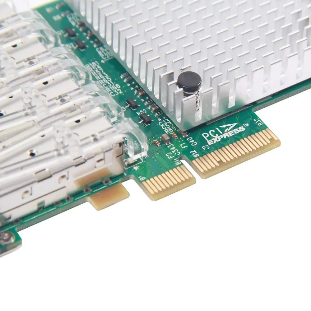 10Gtek для Intel 82580 чипсет 1G Ethernet серверный адаптер(NIC), четырехъядерный SFP порт, PCIE 2,0, такой же, как I340-F4