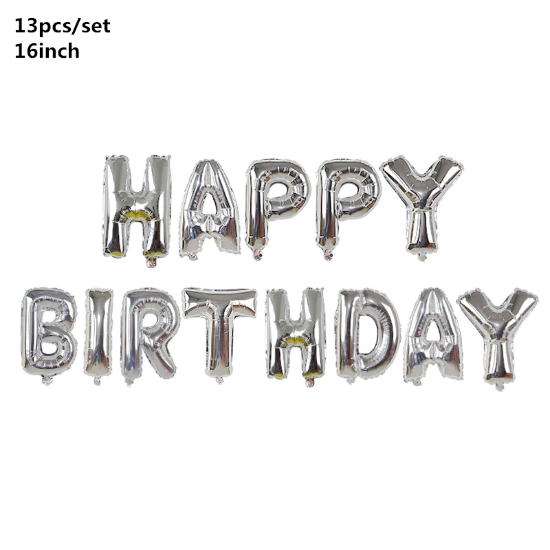Happy Birthday2 Черное золото с днем рождения баннер шары гелий номер фольги воздушный шар для маленьких мальчиков детей взрослых 18 30 день рождения украшения - Цвет: Happy Birthday2