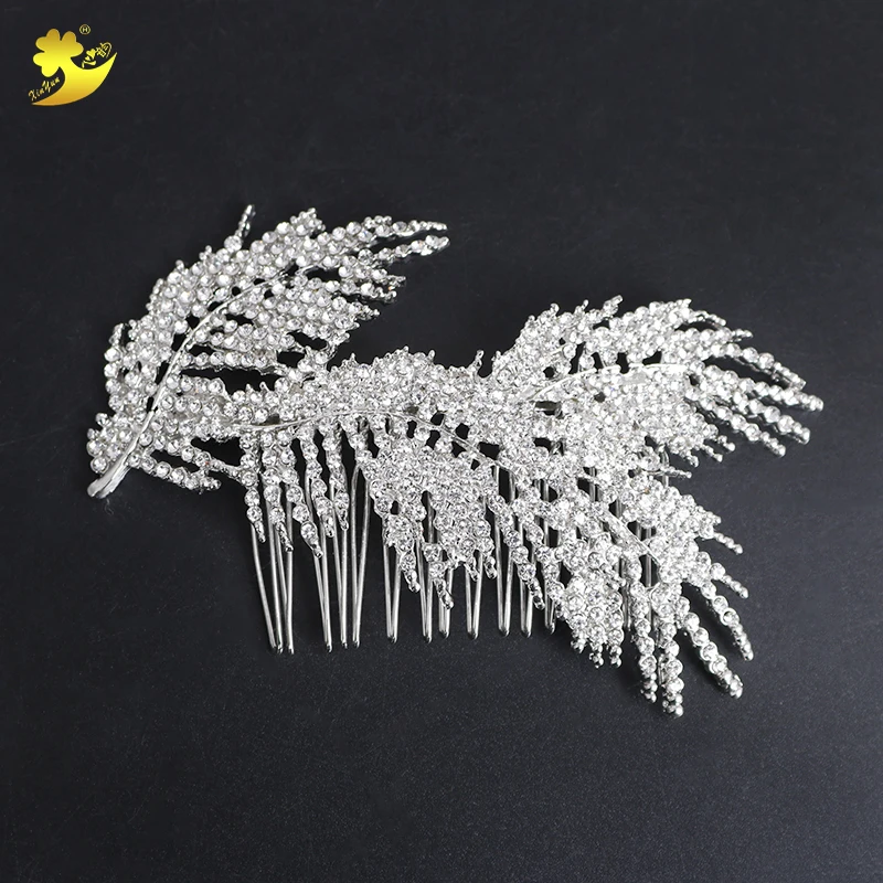 Fashion Floral Bridal Hair Combs Crystal Wedding Jewelry Women Party Hairpins Accessories Rhinestone Headwear | Украшения и