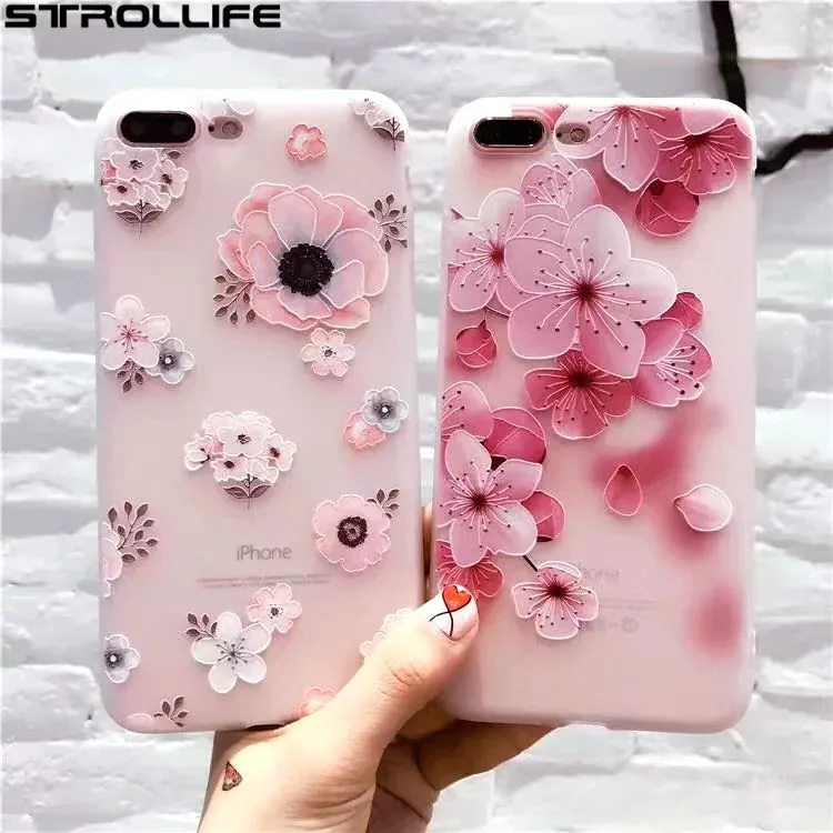STROLLIFE роскошный 3D рельефы цветочный телефонный корпус для чехла iPhone 5S цветной