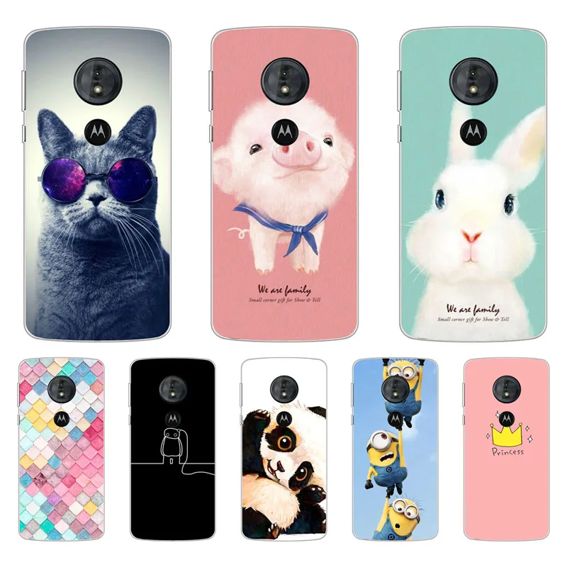 Чехол для Motorola Moto e5 plus силиконовая Мягкая задняя крышка из ТПУ с рисунком