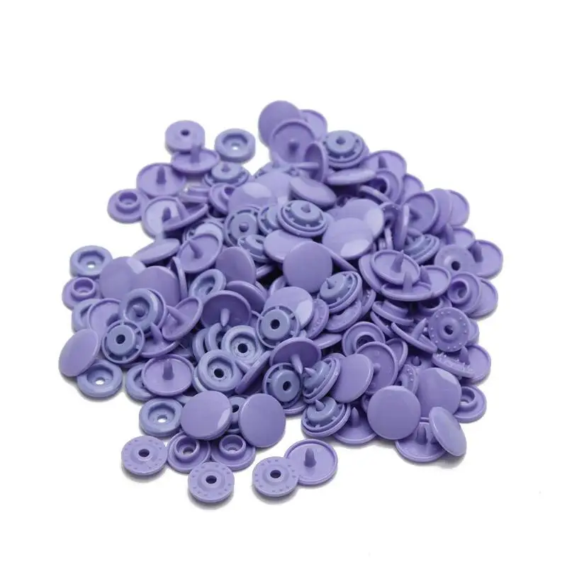 50pcs Purple 1 Набор защелок кнопка пресс ручная машина крепеж оснастка плоскогубцы Пробивной инструмент T5 смоляные кнопки пресс-шпилька ткань для DIY Швейные Инструменты - Цвет: 50pcs Purple