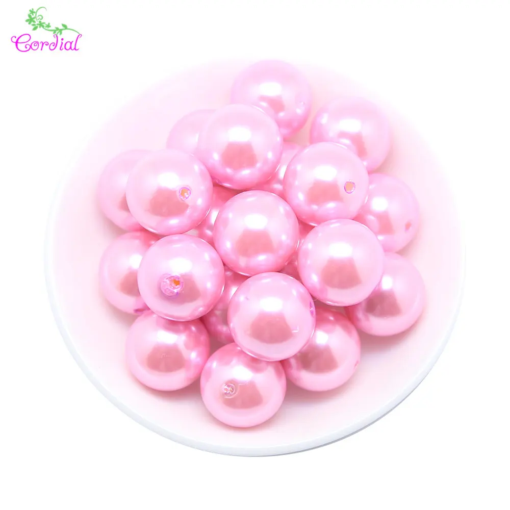 A75 Soft Pink Модные ювелирные изделия, аксессуары, выберите цвета и размер 6 мм-28 мм, акриловые жемчужные бусины ABS, массивные бусины для ручной работы, ювелирные изделия DIY - Цвет: A75 Soft Pink