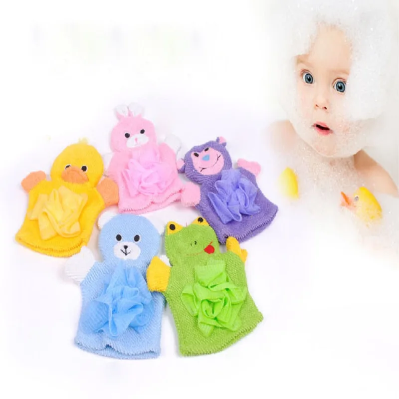 1 PCS Cute Soft Children Baby Shower Bathing Body Brush Cartoon Animals Style Bath Sponge Wash Cloth Towels 5 Colors |