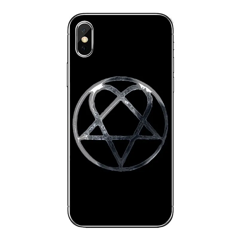 For Xiaomi Redmi 4X S2 3S Note 3 4 5 6 6A Por Pocophone F1 Mi Transparent TPU Shell Cover Him Heartagram Logo HIM Finnish band |