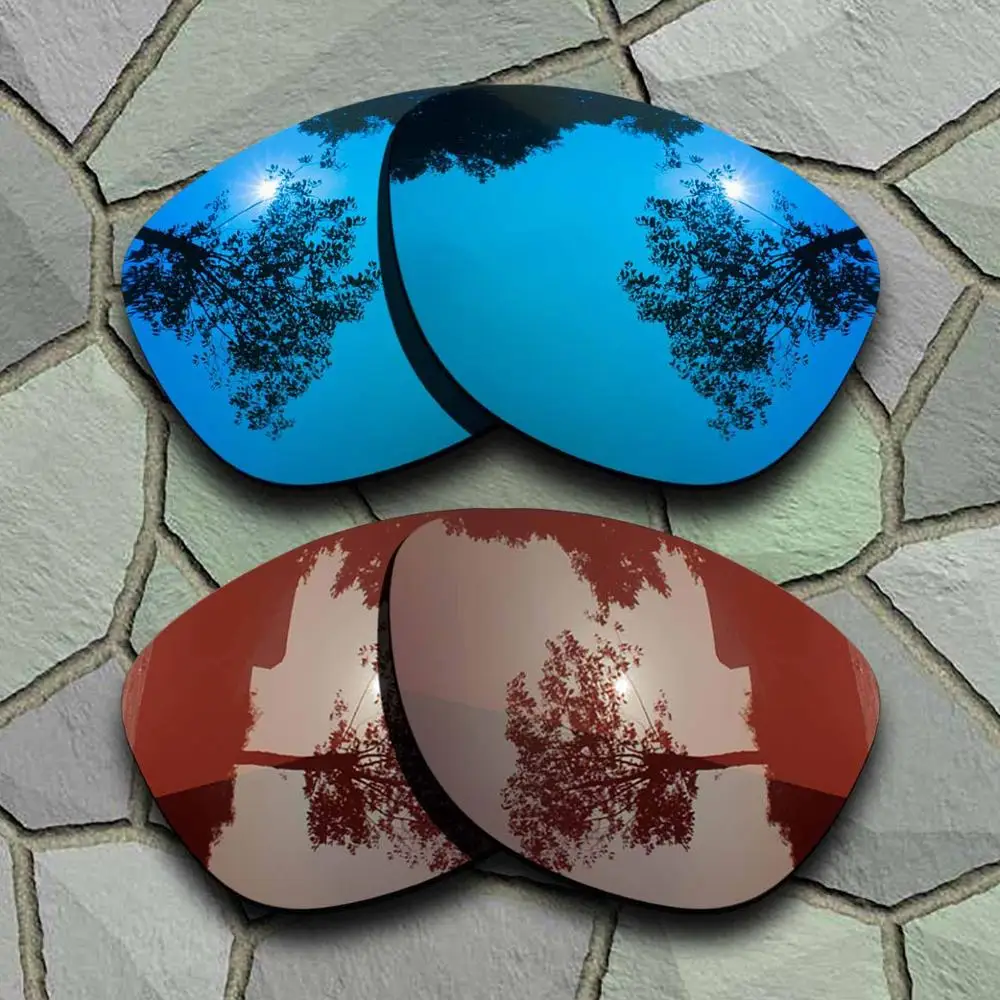Blue-Bronze Brown Солнцезащитные очки поляризованные Сменные линзы для Oakley Frogskins-сорта - Цвет линз: Blue-Bronze Brown