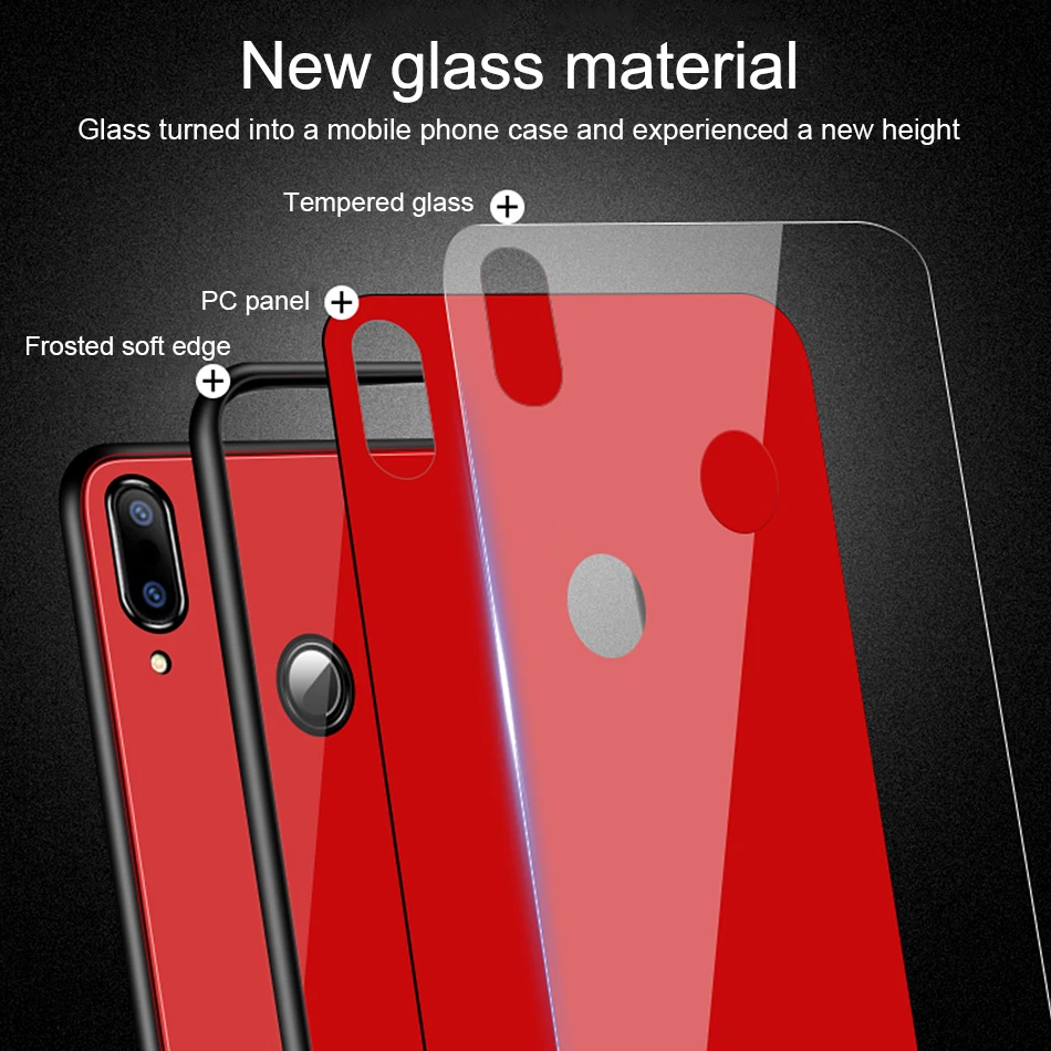 case for huawei P20 lite pro P smart mate 10 P8 2017 Tempered Glass + soft TPU honor V10 8 9 |