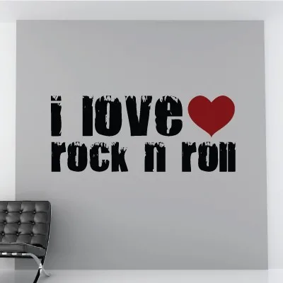 Я люблю рок н ролл музыкальное искусство настенные цитатами съемные ПВХ