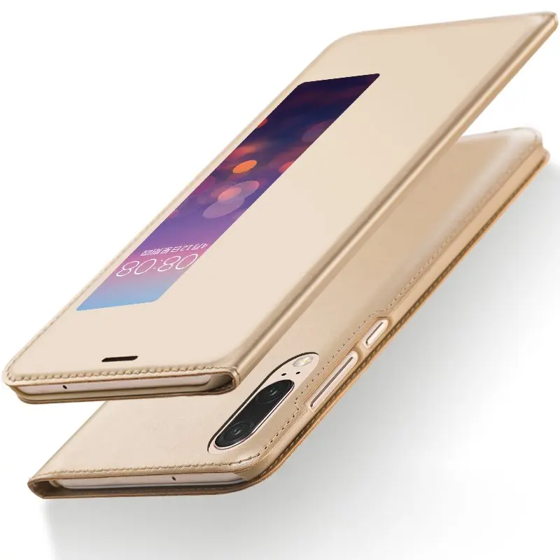 Чехол с окошком для Huawei P20 P20Lite откидной из искусственной кожи Pro Lite защитный чехол