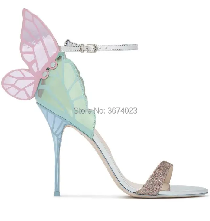 Qianruiti Zapatos Mujer босоножки с бабочками модельные туфли крыльями ангела женские
