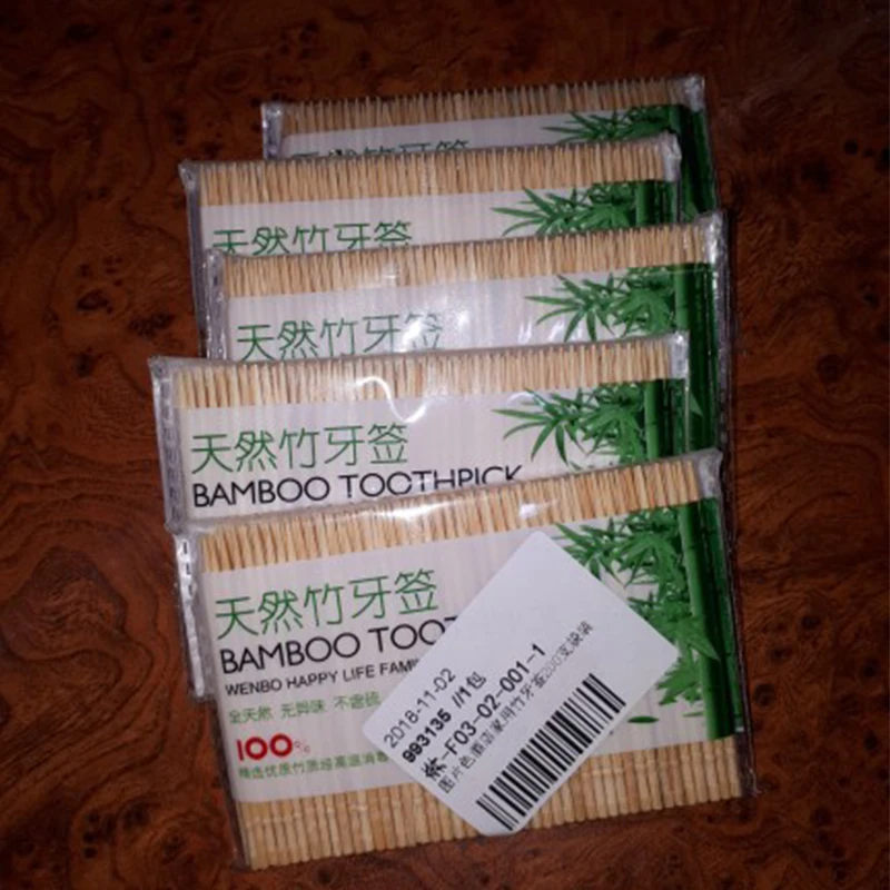 200PCS/ Bag Disposable Wood Tandenstokers Dental Natural Bamboo Toothpick For Home Restaurant Hotel Products Toothpicks Tools | Дом и сад