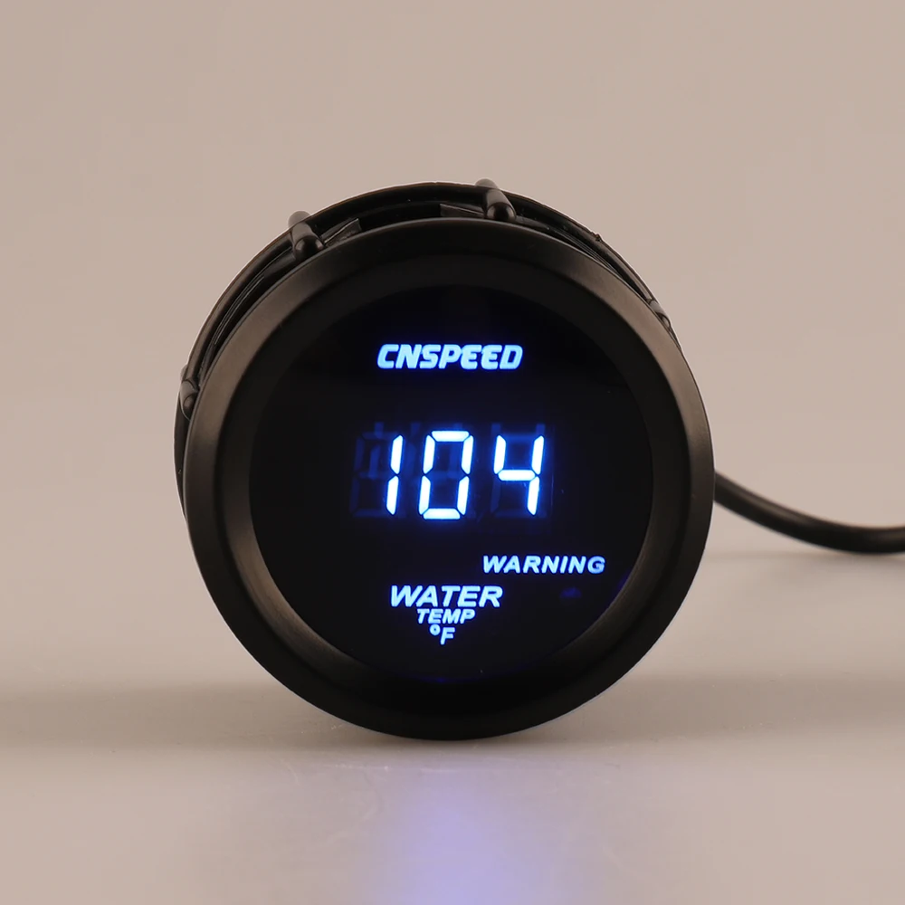 52 мм Синий цифровой светодиодный подсветка Автомобильный датчик температуры